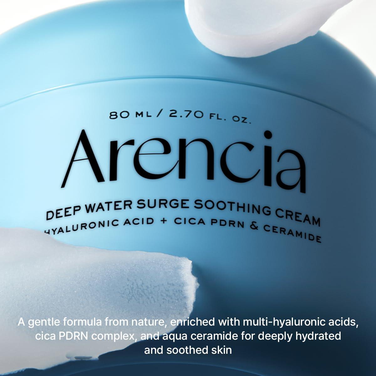 image:imageARENCIA Deep Water Surge Soothing Cream 270 fl oz with Hyaluronic Acid Cica PDRN and Ceramide
