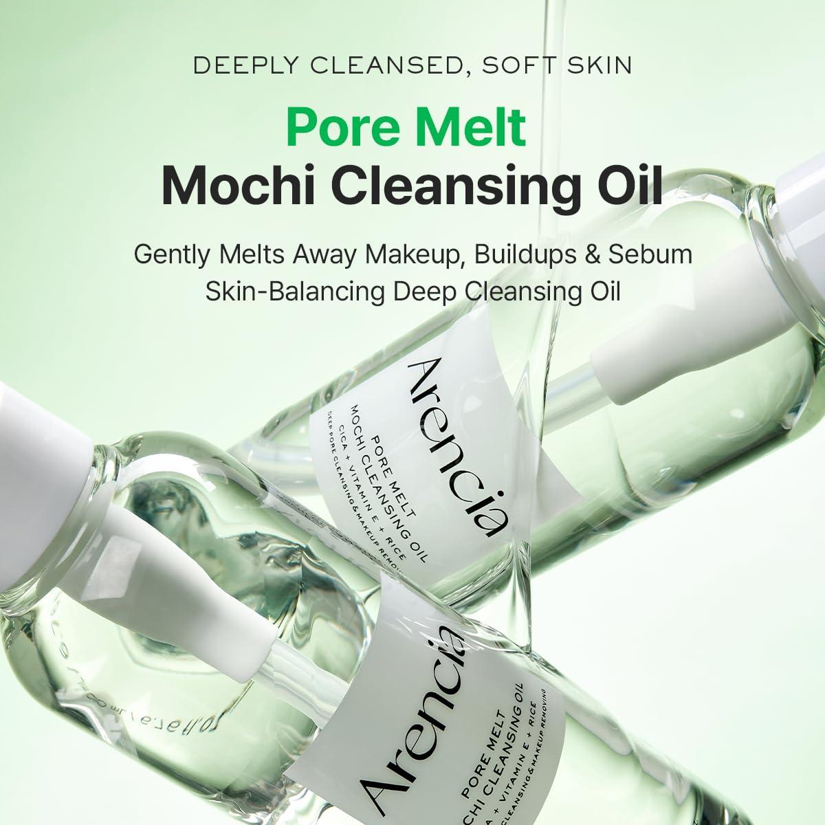 image:imageARENCIA Pore Melt Mochi MakeupRemoving Cleansing Oil NonComedogenic Rice Amino Acids HD Vitamin E Cica amp Ceramide 676 fl oz