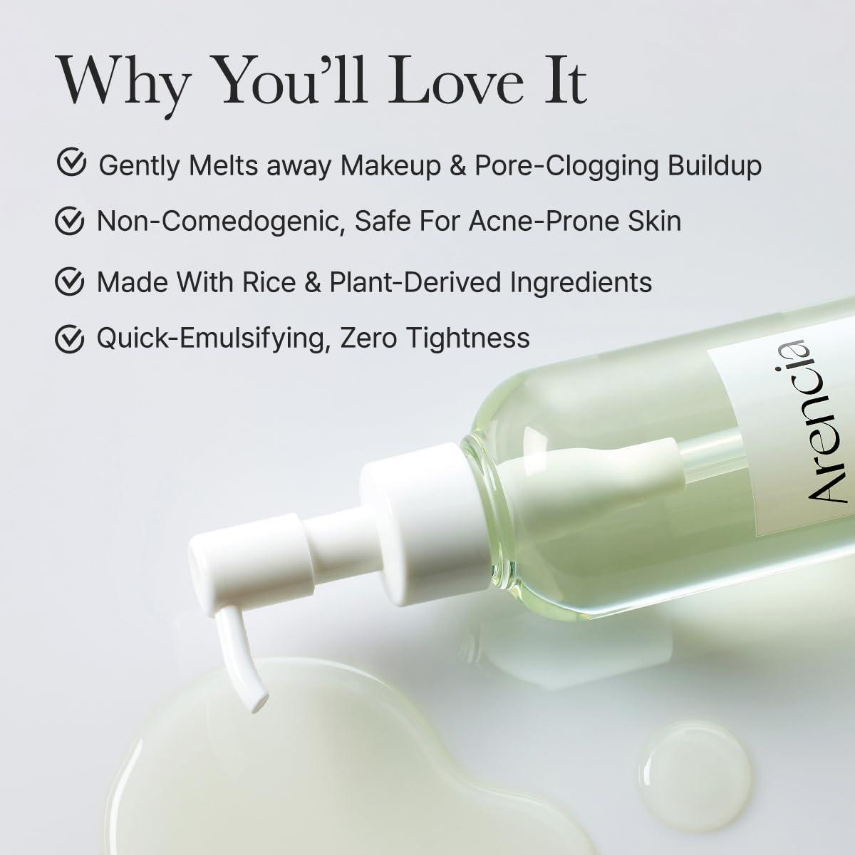 image:imageARENCIA Pore Melt Mochi MakeupRemoving Cleansing Oil NonComedogenic Rice Amino Acids HD Vitamin E Cica amp Ceramide 676 fl oz