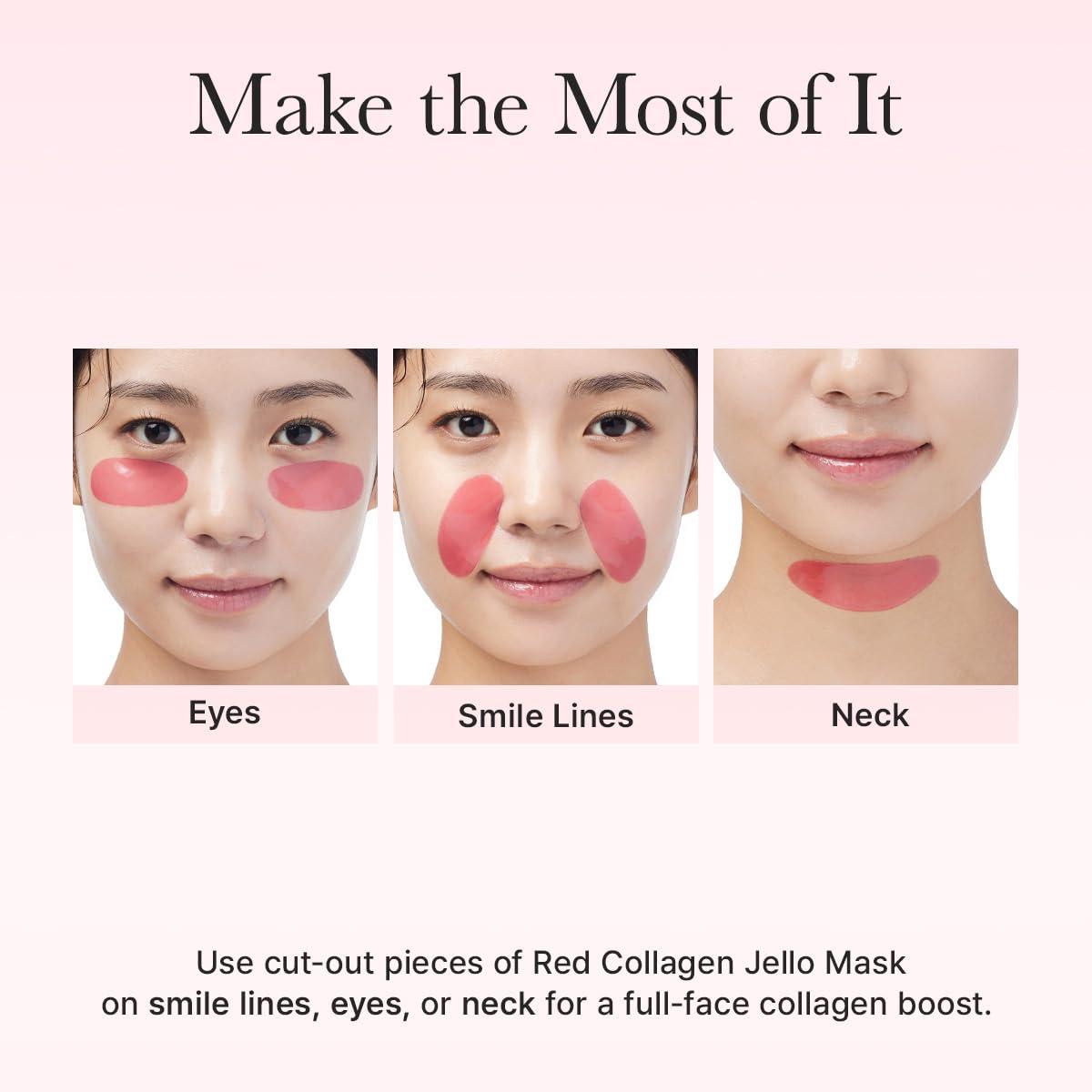 image:imageARENCIA Red Collagen Jello Mask Plump amp Hydrating x 4ea Overnight Hydrogel Mask for Dry Mature Skin Packed with Collagen 5 Peptides 2 Niacinamide