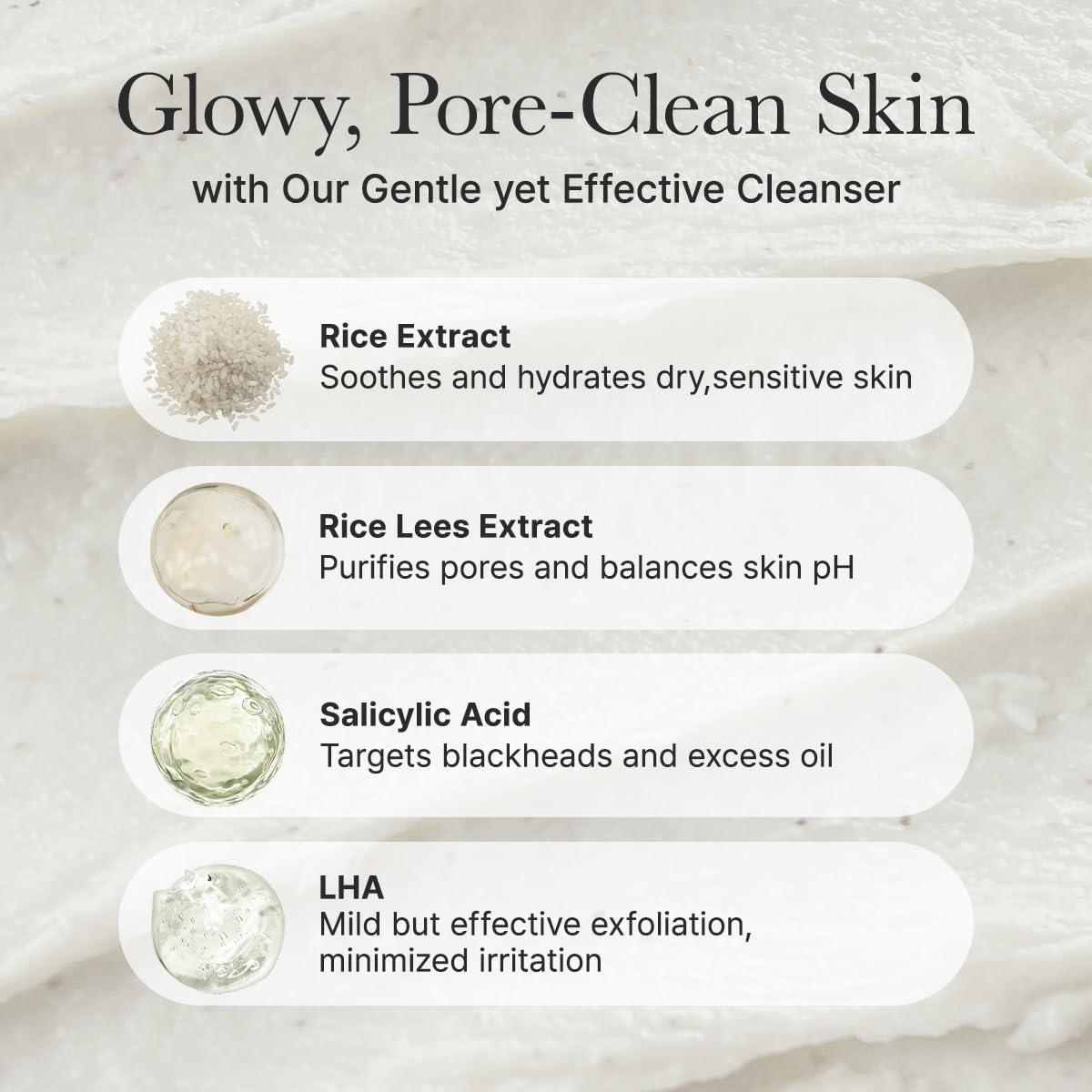 image:imageARENCIA Rice LHA Pore Control Rice Cake Cleanser with Salicylic Acid Deep Cleansing Gentel Exfoliation All skin types 529 ozRice