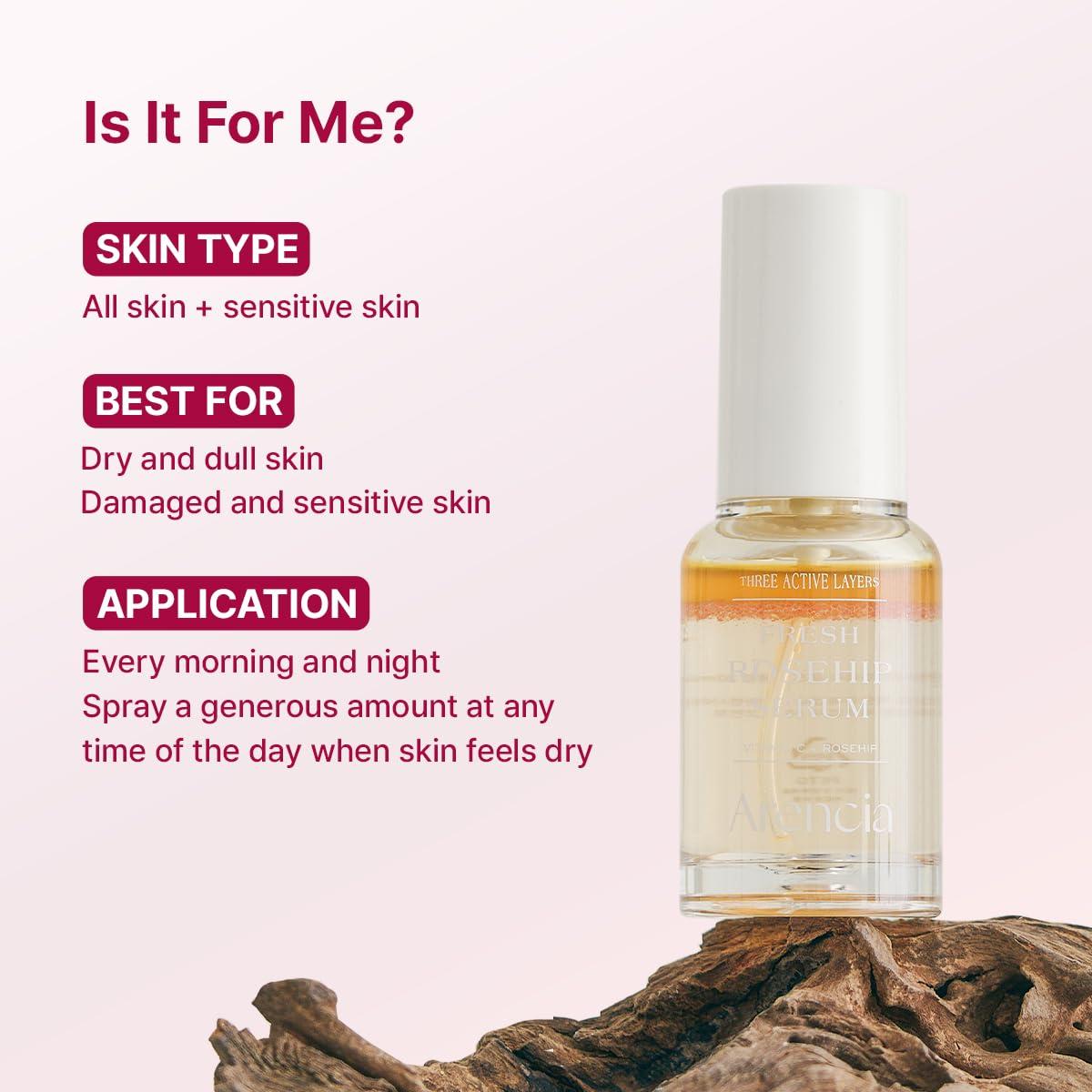 image:imageArencia Fresh Rosehip Spray Serum Mist Antiaging Deep Hydration Anti Wrinkle All in One Care Korean Skincare