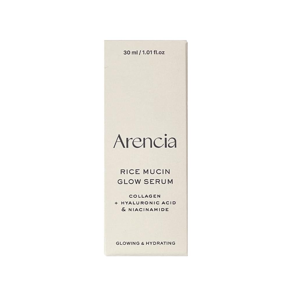 image:imageArencia Rice Mucin Glow Serum Collagen Hyaluronic Acid amp Niacinamide 101 fl oz