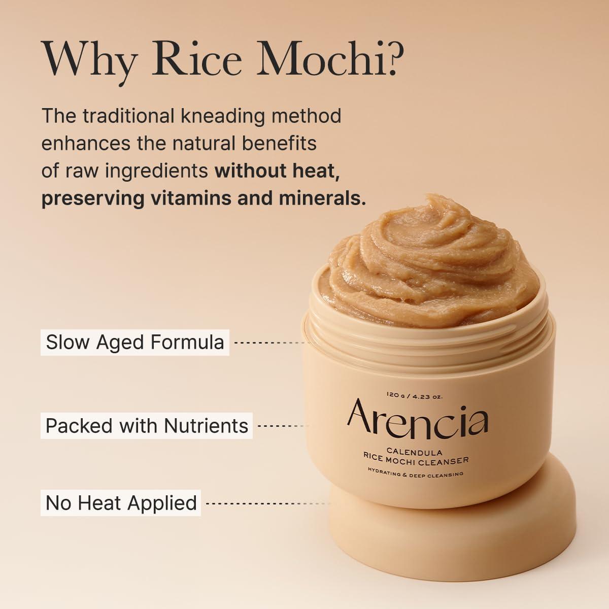 image:imageArencia Rosehip Brightening Rice Mochi Face Cleanser amp Daily Scrub Moisturizing Exfoliating amp DeepCleansing All Skin Types with Rice Powder amp Rice Water 423ozCalendula