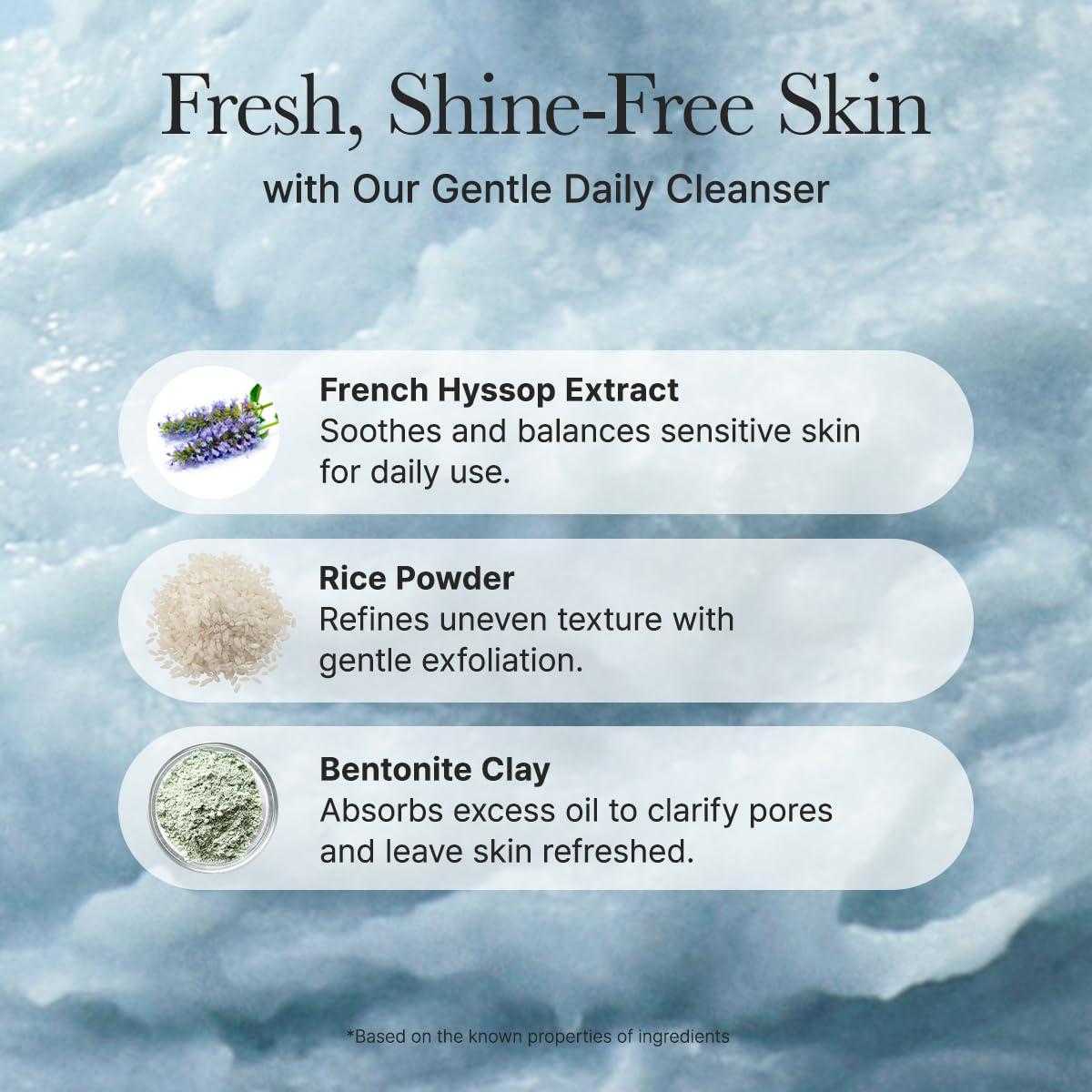 image:imageArencia Rosehip Brightening Rice Mochi Face Cleanser amp Daily Scrub Moisturizing Exfoliating amp DeepCleansing All Skin Types with Rice Powder amp Rice Water 423ozBlue Hyssop