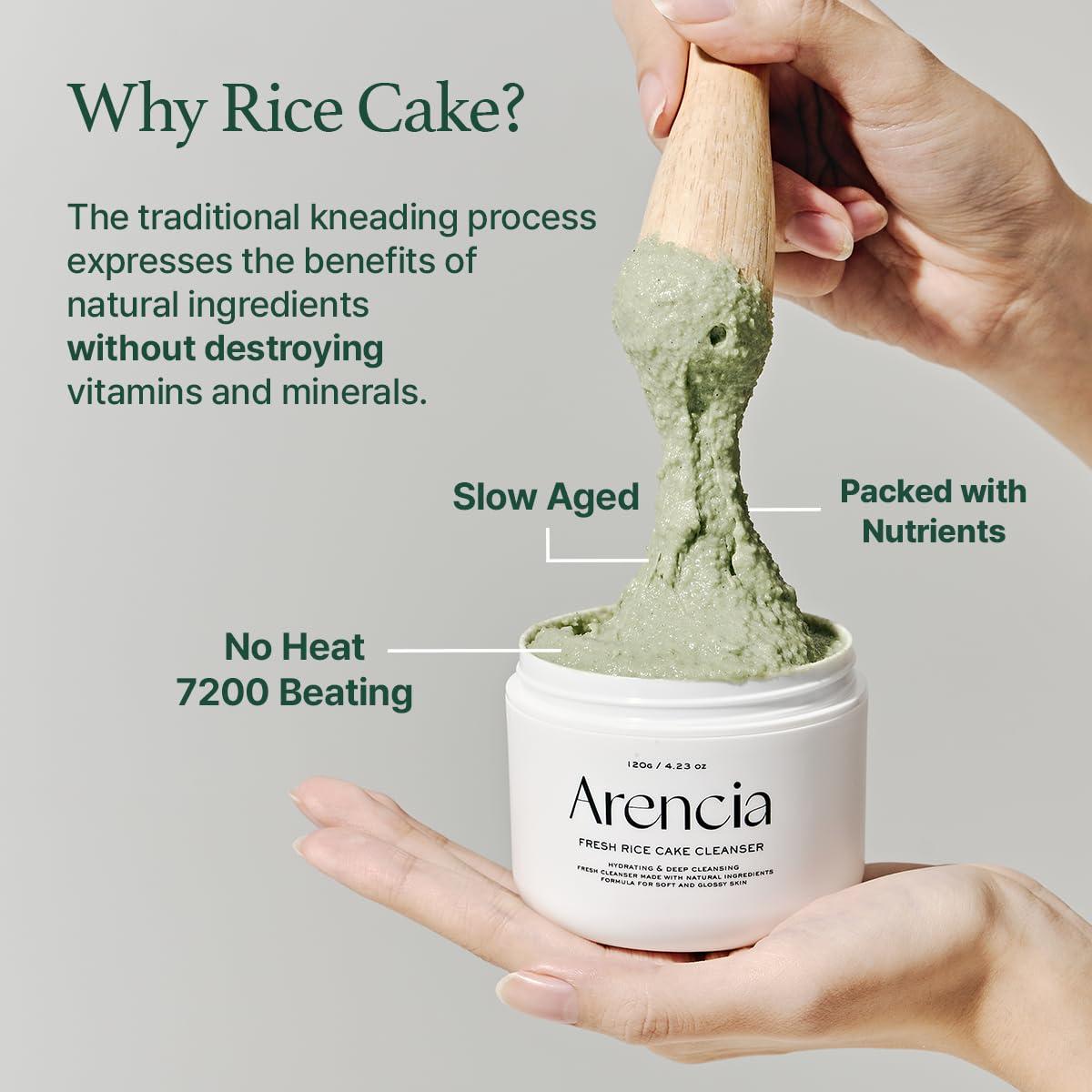 image:imageArencia Rosehip Brightening Rice Mochi Face Cleanser amp Daily Scrub Moisturizing Exfoliating amp DeepCleansing All Skin Types with Rice Powder amp Rice Water 423ozGreen