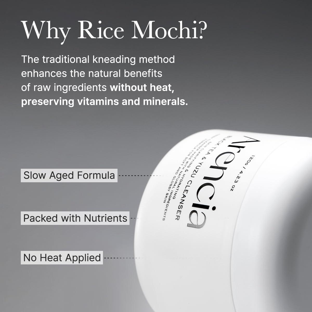 image:imageArencia Rosehip Brightening Rice Mochi Face Cleanser amp Daily Scrub Moisturizing Exfoliating amp DeepCleansing All Skin Types with Rice Powder amp Rice Water 423ozBlack