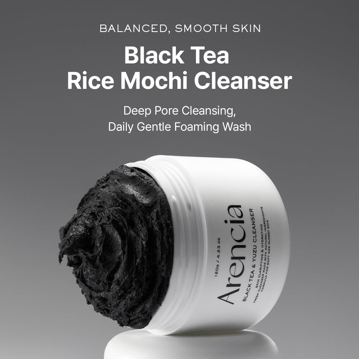 image:imageArencia Rosehip Brightening Rice Mochi Face Cleanser amp Daily Scrub Moisturizing Exfoliating amp DeepCleansing All Skin Types with Rice Powder amp Rice Water 423ozBlack
