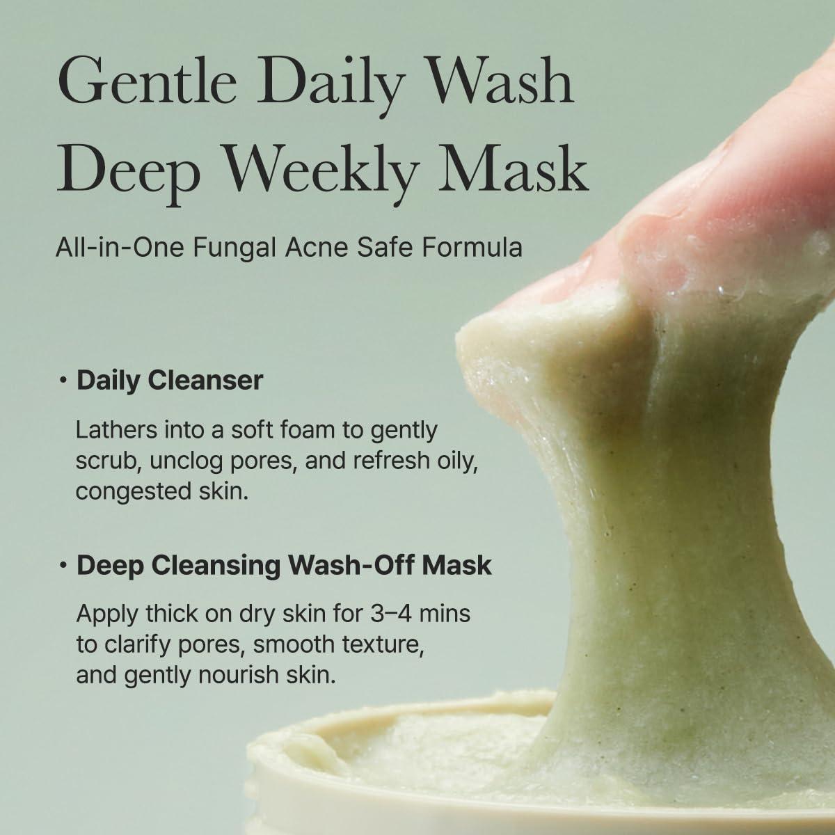 image:imageArencia Rosehip Brightening Rice Mochi Face Cleanser amp Daily Scrub Moisturizing Exfoliating amp DeepCleansing All Skin Types with Rice Powder amp Rice Water 423ozGreen