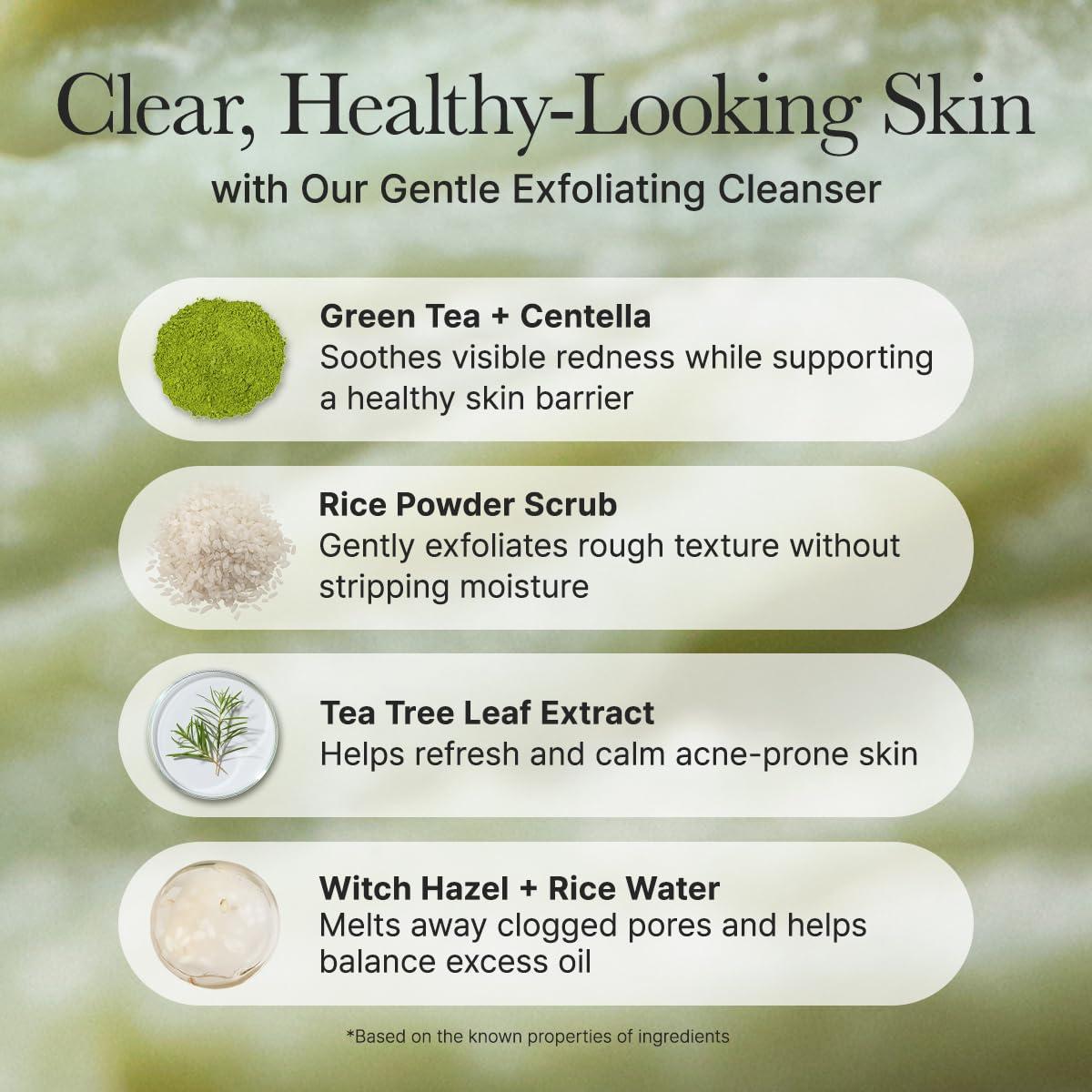 image:imageArencia Rosehip Brightening Rice Mochi Face Cleanser amp Daily Scrub Moisturizing Exfoliating amp DeepCleansing All Skin Types with Rice Powder amp Rice Water 423ozGreen