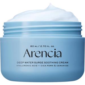 ARENCIA Deep Water Surge Soothing Cream, 2.70 fl oz, with Hyaluronic Acid, Cica PDRN and Ceramide