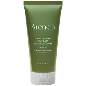 ARENCIA Rice + LHA Pore Control Rice Cake Cleanser with Salicylic Acid – Deep Cleansing, Gentel Exfoliation, All skin types, 5.29 oz(Green Tea)