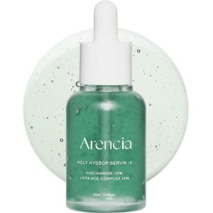 Arencia Hyssop Glow Serum, 10% Niacinamide, 12% Vitamin A,C,E – Hydrating, Moisturizing, Anti-Aging Serum for Korean Glass Skin