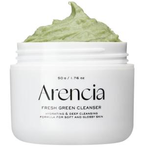 Arencia Rosehip Brightening Rice Mochi Face Cleanser & Daily Scrub – Moisturizing, Exfoliating & Deep-Cleansing – All Skin Types with Rice Powder & Rice Water (4.23oz)(Green)