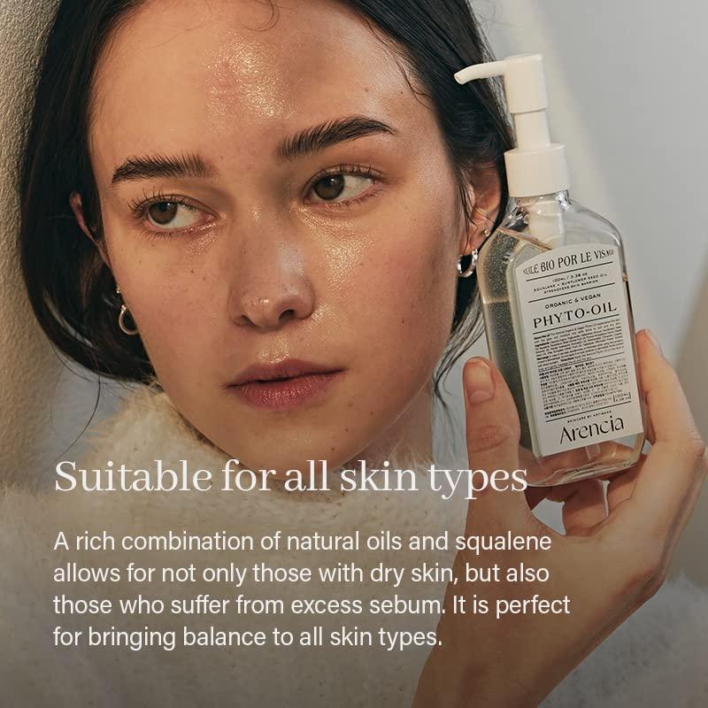 image:imageARENCIA Vegan Body amp Face Oil Infusing Organic Jojoba Oil Sunflower Seed Oil and Squalane for Soft Glossy and Glass Skin Hydrating Massage Oil Extra Dry amp Sensitive Skin Moisturizer