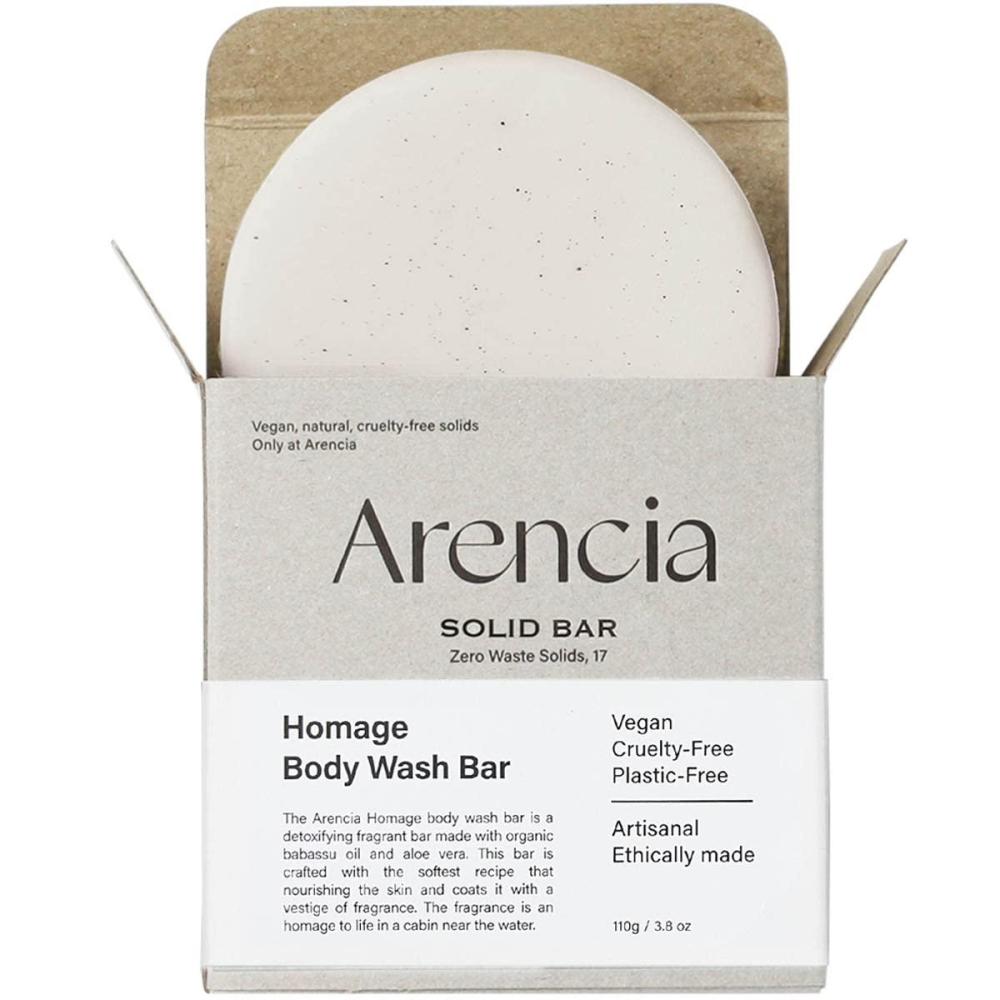 image:imageARENCIA Homage Natual Body Soap Bar for Softer Skin Jojoba Oil Castor Oil for Soothing Hydrating Body and Facial Cleanser PlasticFree Ecofriendly Vegan SustainableHomage