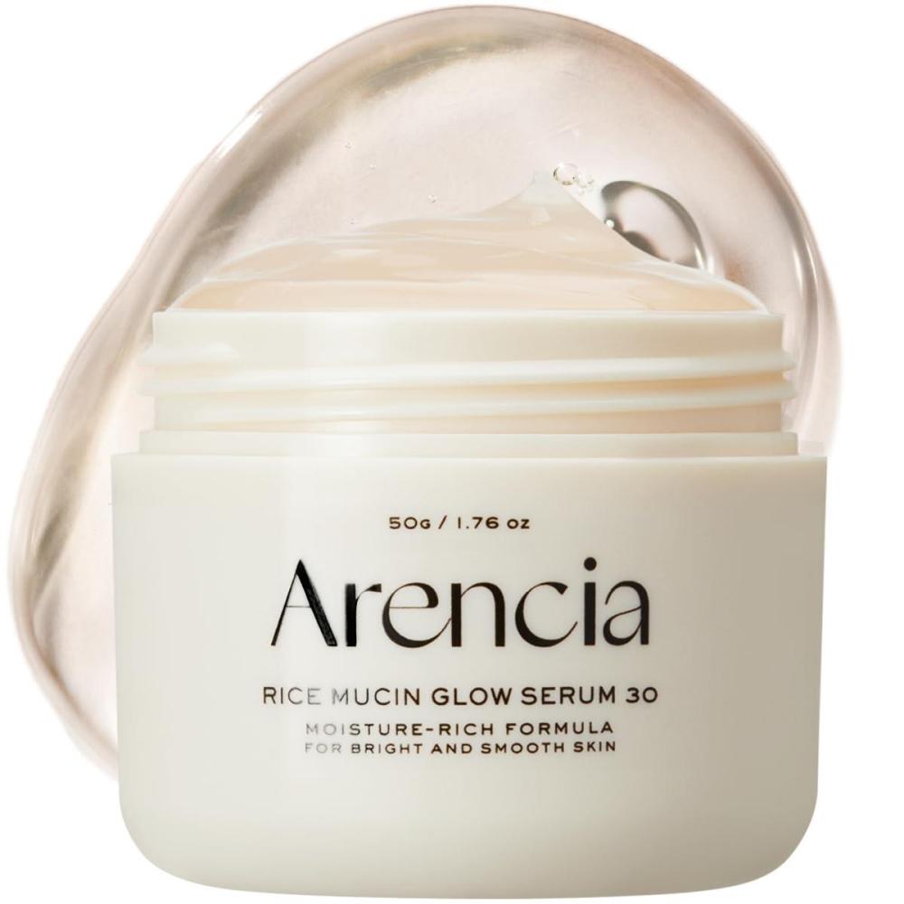 image:imageArencia Rice Mucin Overnight Glow Face Mask Serum 30 176 oz Plumps Skin with Hyaluronic Acid