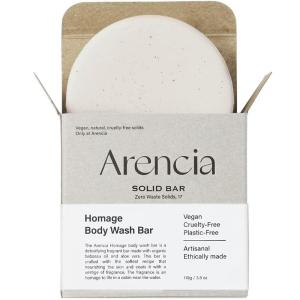 ARENCIA Homage Natual Body Soap Bar for Softer Skin – Jojoba Oil, Castor Oil for Soothing, Hydrating, Body and Facial Cleanser, Plastic-Free, Eco-friendly, Vegan, Sustainable(Homage)