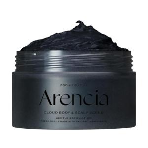 Arencia Fresh Cloud Sea Salt Body & Scalp Scrub (White) – Gentle Exfoliation for Softer, Refreshed Skin and Scalp, Korean Skin Care(Black)