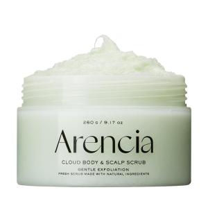 Arencia Fresh Cloud Sea Salt Body & Scalp Scrub (White) – Gentle Exfoliation for Softer, Refreshed Skin and Scalp, Korean Skin Care(Green)