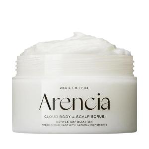 Arencia Fresh Cloud Sea Salt Body & Scalp Scrub (White) – Gentle Exfoliation for Softer, Refreshed Skin and Scalp, Korean Skin Care(White)