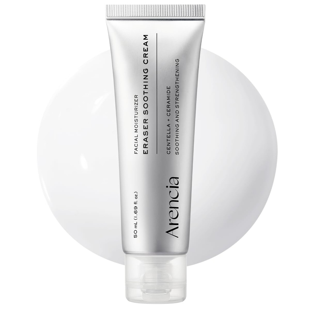 image:imageARENCIA Eraser Soothing Cream Facial Moisturizer with Centella amp Ceramide Hydrating Face Cream for Sensitive Skin Lightweight Barrier Support 50ml  169 fl oz