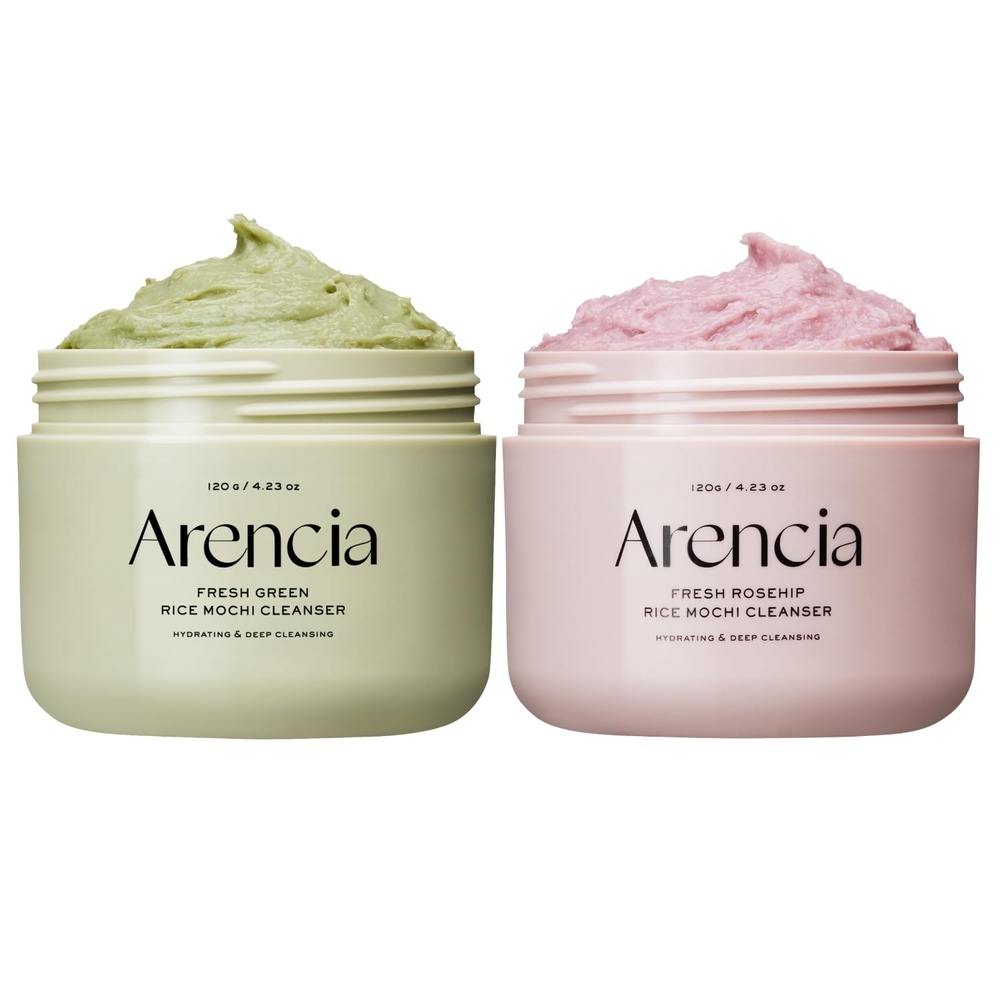 image:imageARENCIA Korean Rice Mochi Face Cleanser DUO Fresh Green  Rosehip  Deep Pore Cleansing Acne Face Wash Blackhead Remover for Sensitive amp All Skin Types