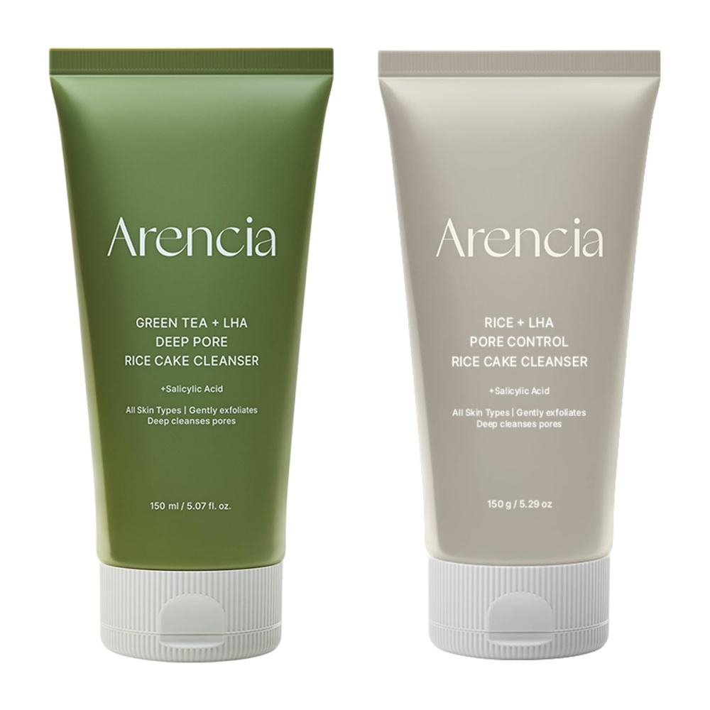 image:imageARENCIA Rice Cake Cleanser Duo Green tea LHA cleanser  Rice LHA Cleanser