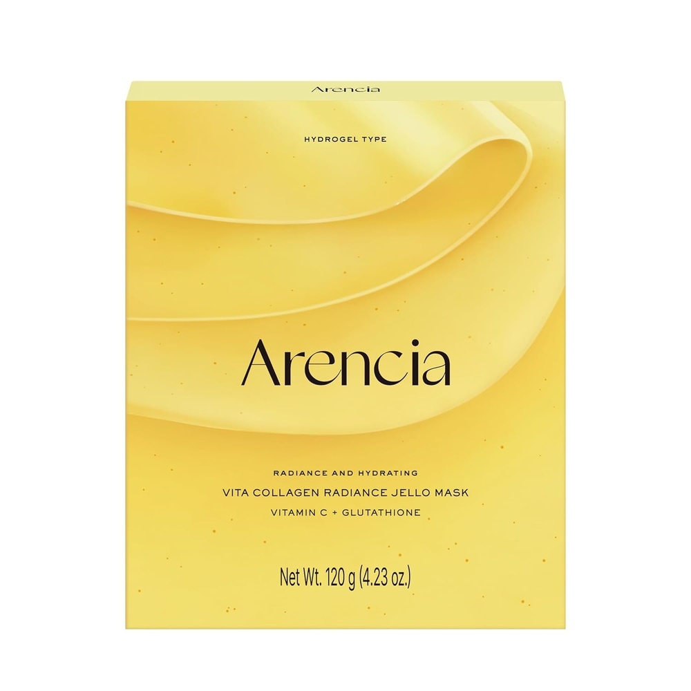 image:imageARENCIA Vita Collagen Radiance Jello Mask Hydrogel Face Mask with Collagen amp Glutathione Cooling amp Hydrating Care for SmoothLooking Skin 4 Sheets