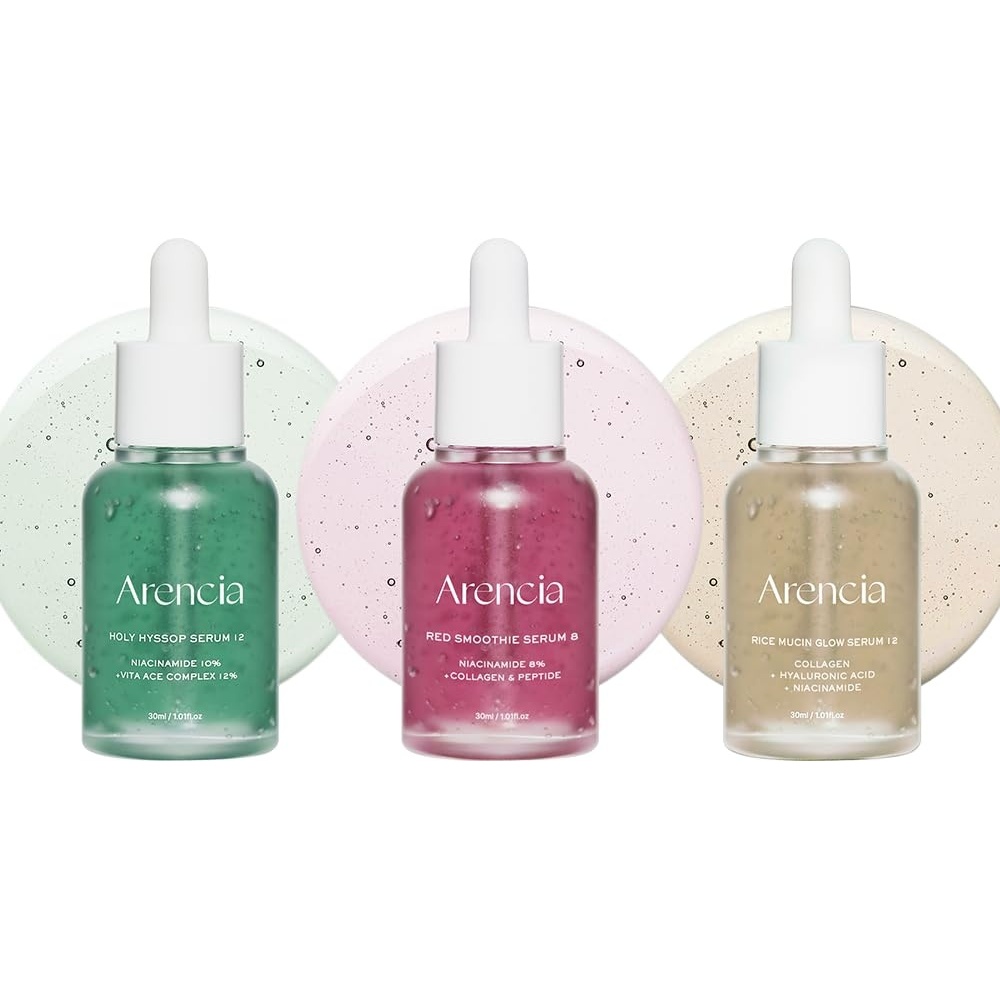 image:imageArencia Glow Serum Best Set Hyssop  Red Collagen  Rice mucin for glass skin  Vitaminc ACE amp Niacinamide ampHyaluronic Acid