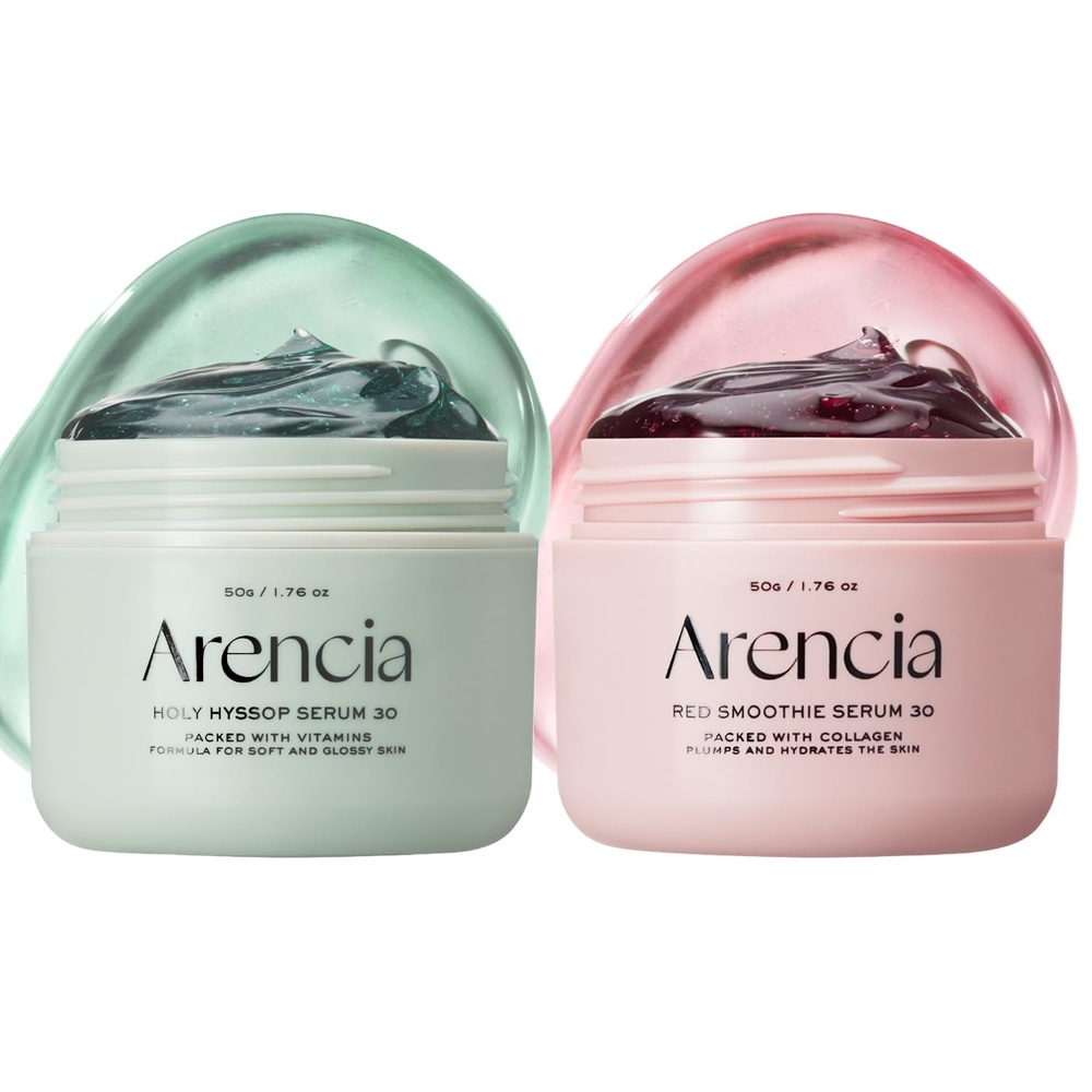 image:imageArencia Overnight Face Mask Serum Duo Glow Hyssop  Red Collagen  for Glass Skin Korean skincare