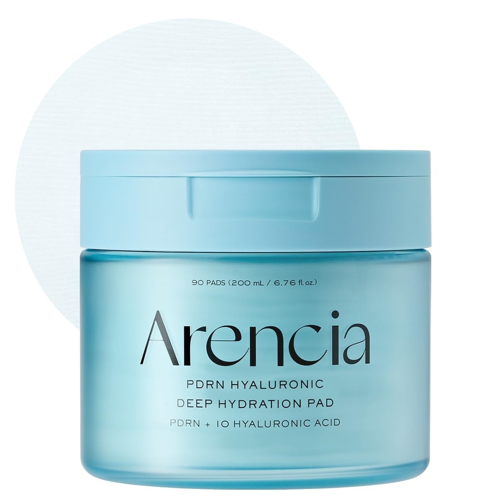 image:imageArencia PDRN Hyaluronic Deep Hydration Toner Pads 90 Count 676 fl oz with 10 Types of Hyaluronic Acid for All Skin Types
