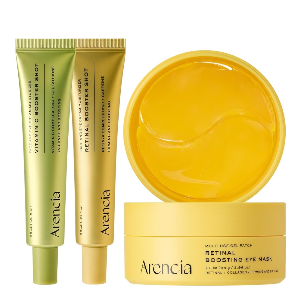 image:imageArencia Reverse Aging Boosting Trio AntiAging Vitamin C  Glutathione  Retinal  Caffeine  Peptides for Youthful Skin