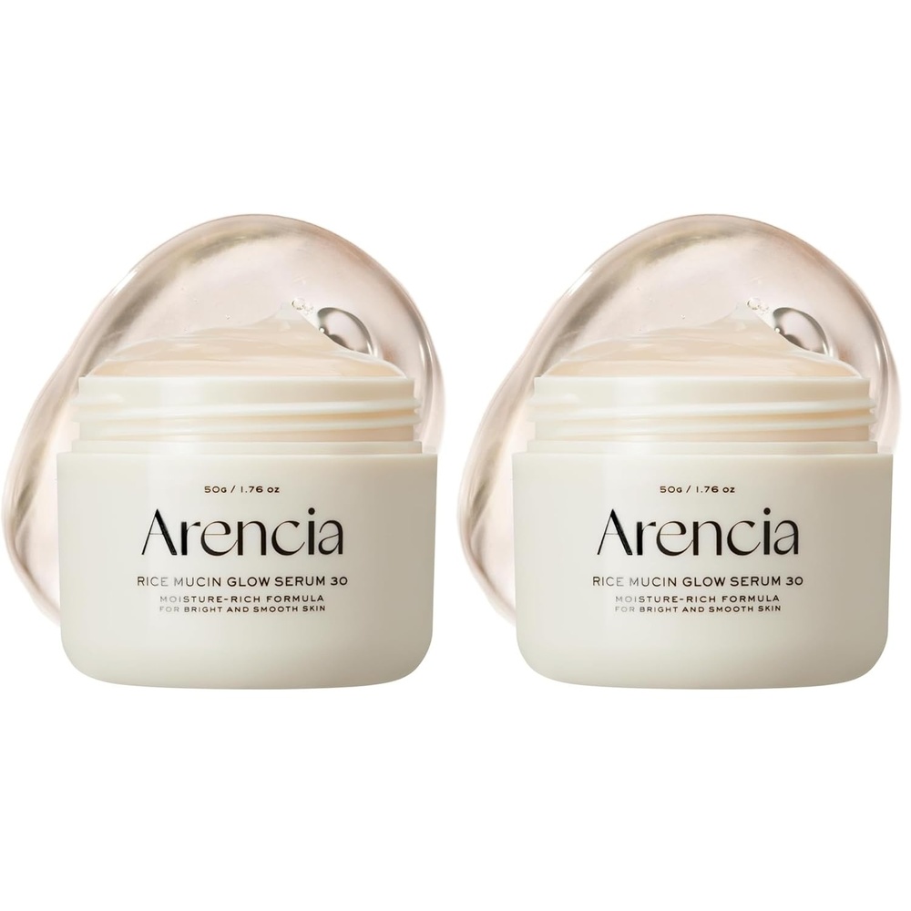 image:imageArencia Rice Mucin Overnight Glow Face Mask Serum 30 176 oz Plumps Skin with Hyaluronic Acid Pack of 2176 Fl Oz Pack of 2