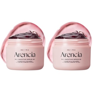 Arencia Overnight Red Smoothie Face Mask Serum, Glowing & Soothing with 30% red collagen, Niacinamide, Peptide, Vitamin E (Pack of 2)(1.76 Fl Oz (Pack of 2))